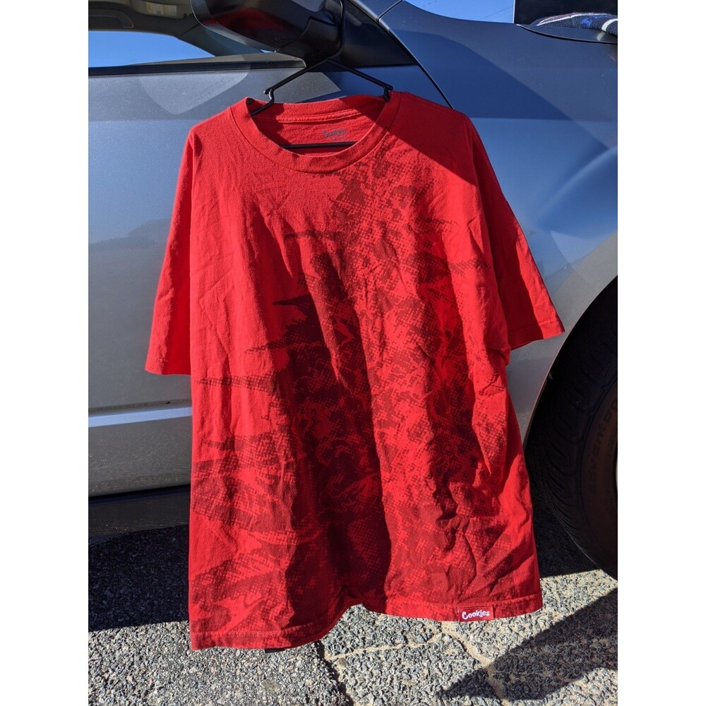 Cookies SF T Shirt Mens 2XL Red All Over Halftone Print Graphic Streetwear